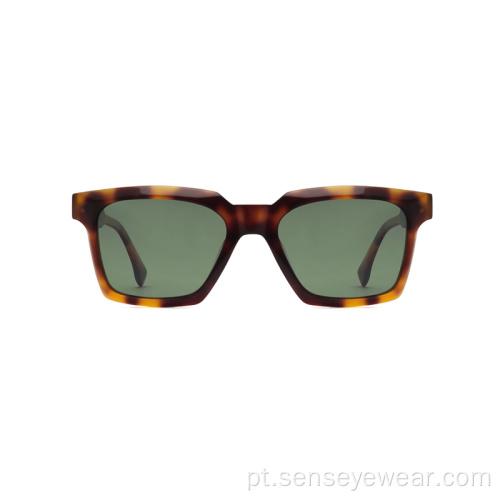 Moda Vintage UV400 Solas de acetato quadrado